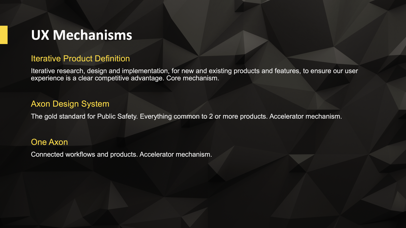 UX Mechanisms