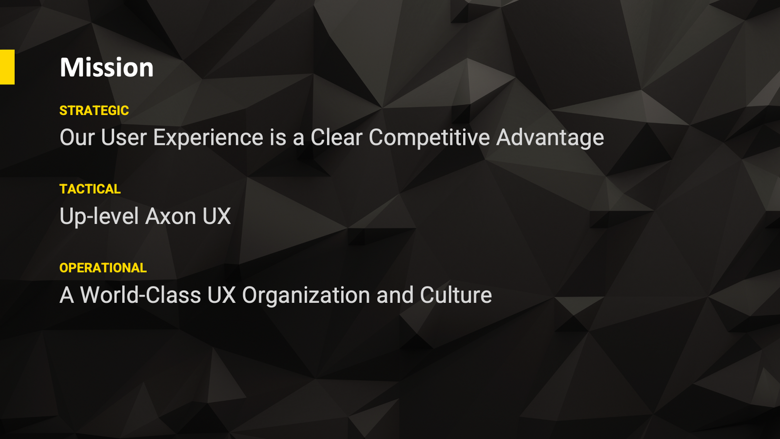UX Mission Framework