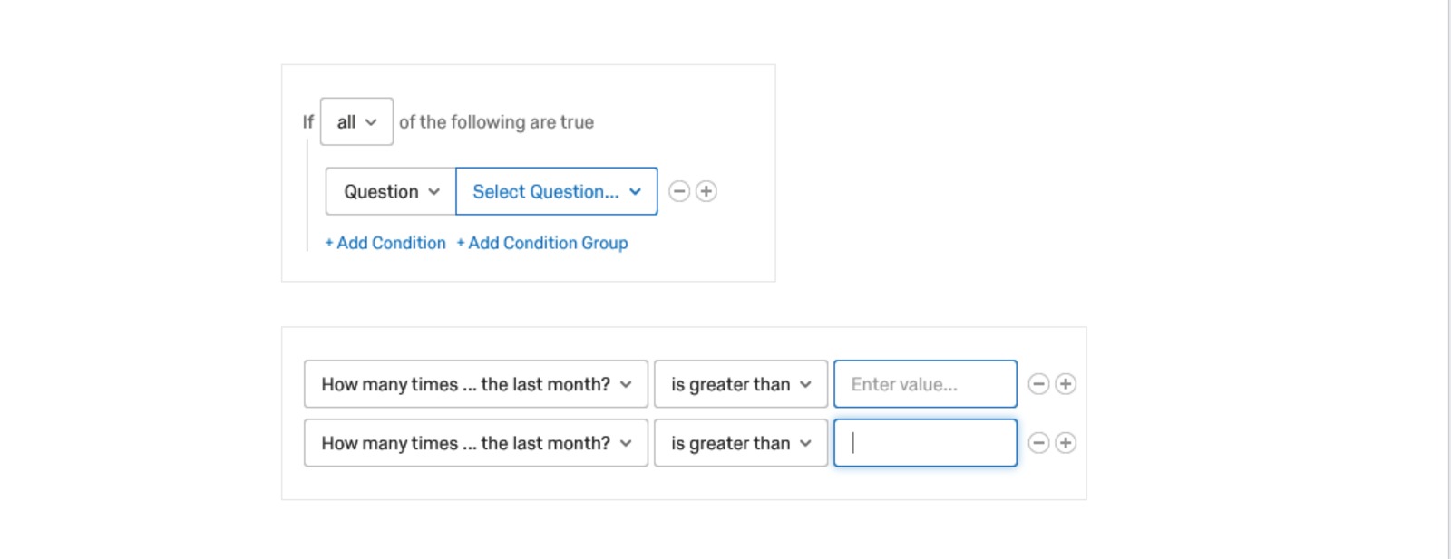 Unified Condition Editor