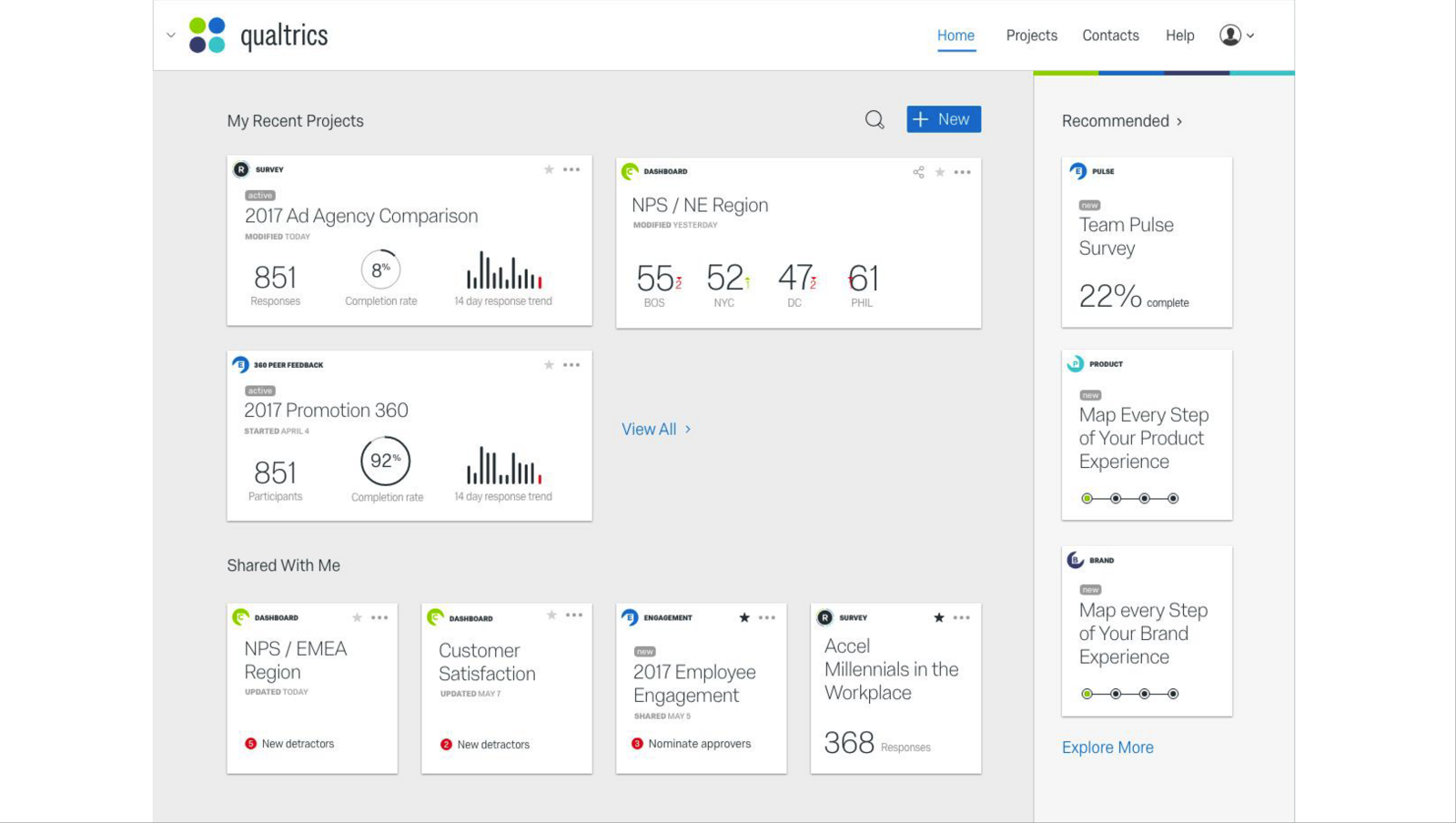 Qualtrics New Homepage
